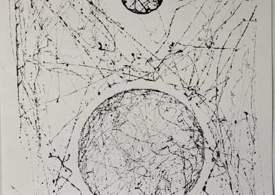 Cosmos 2022 dessin encre de chine sur papier 300gr55x65