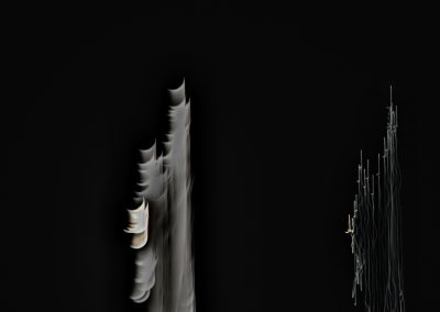 photographie dessin de lumière de Lune et Vénus 50x60a